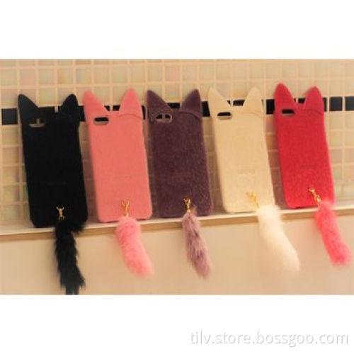 Cute Plush Cat Phone Case Cover for iPhone 4/5